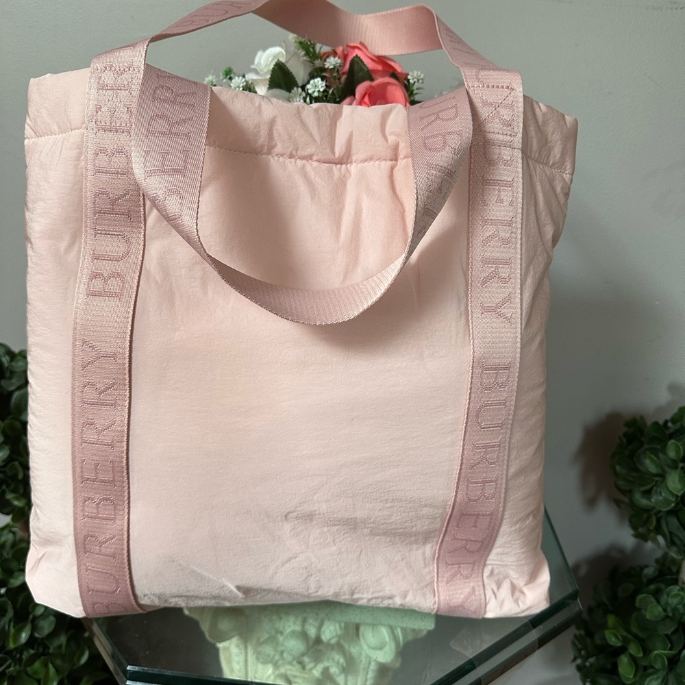 Burberry Pale Pink Logo Strap Tote - Picture 4 of 8